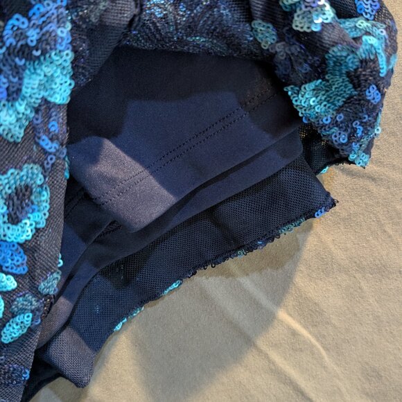 Belle Badgley Mischka Paris Dress blue size 4 cocktail sequin BNWT - Picture 5 of 11